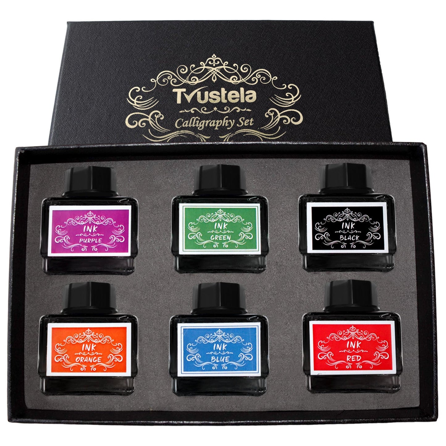 Calligraphy Ink Set, Calligraphy Pen Set Ink, Dip Pen ink, Glass Dip Pen Ink, Quill Pen Ink, Feather Pen Ink, Wooden Dip Pen Ink, Ink Set