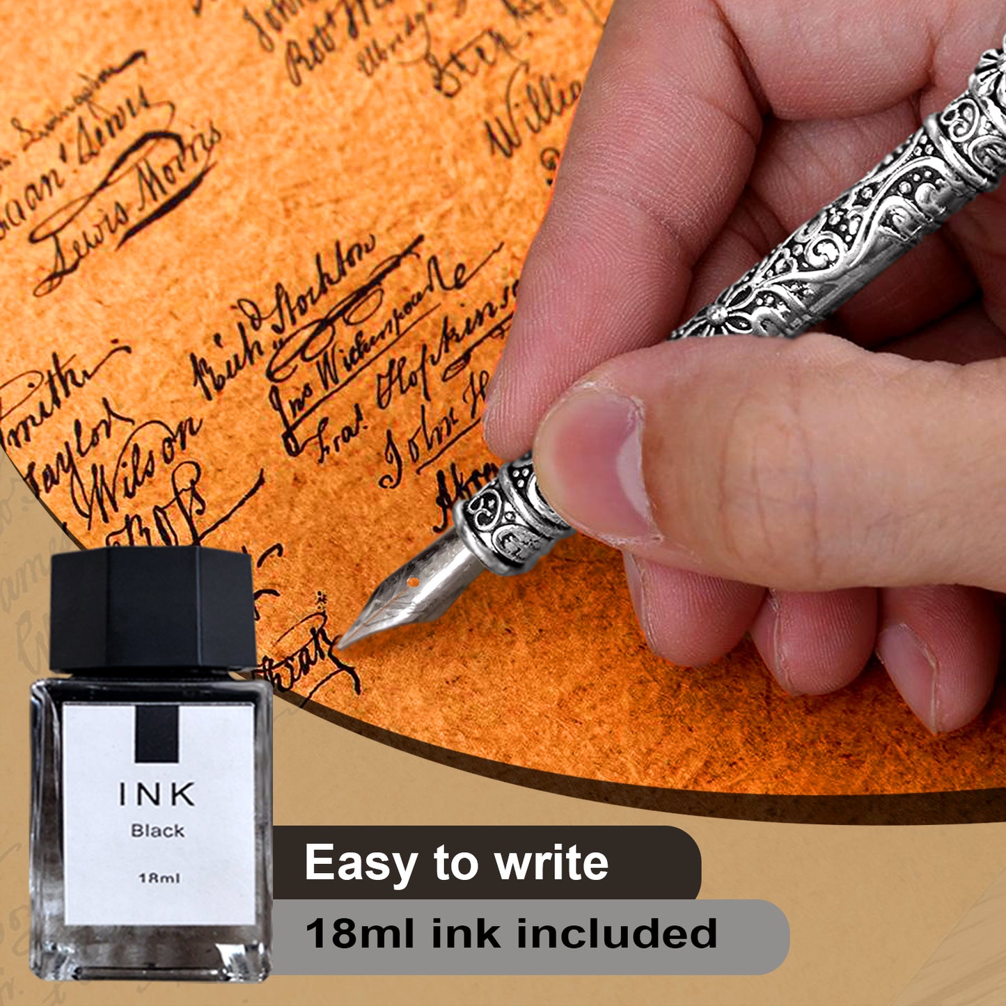 Calligraphy Pen Set, Feather Pen, Calligraphy Pen Set, Quill And Ink Set, Calligraphy Set For Beginners, Feather Pen And Ink Set, Quill Pen And Ink Set, Quill Pen - Black Feather Pen