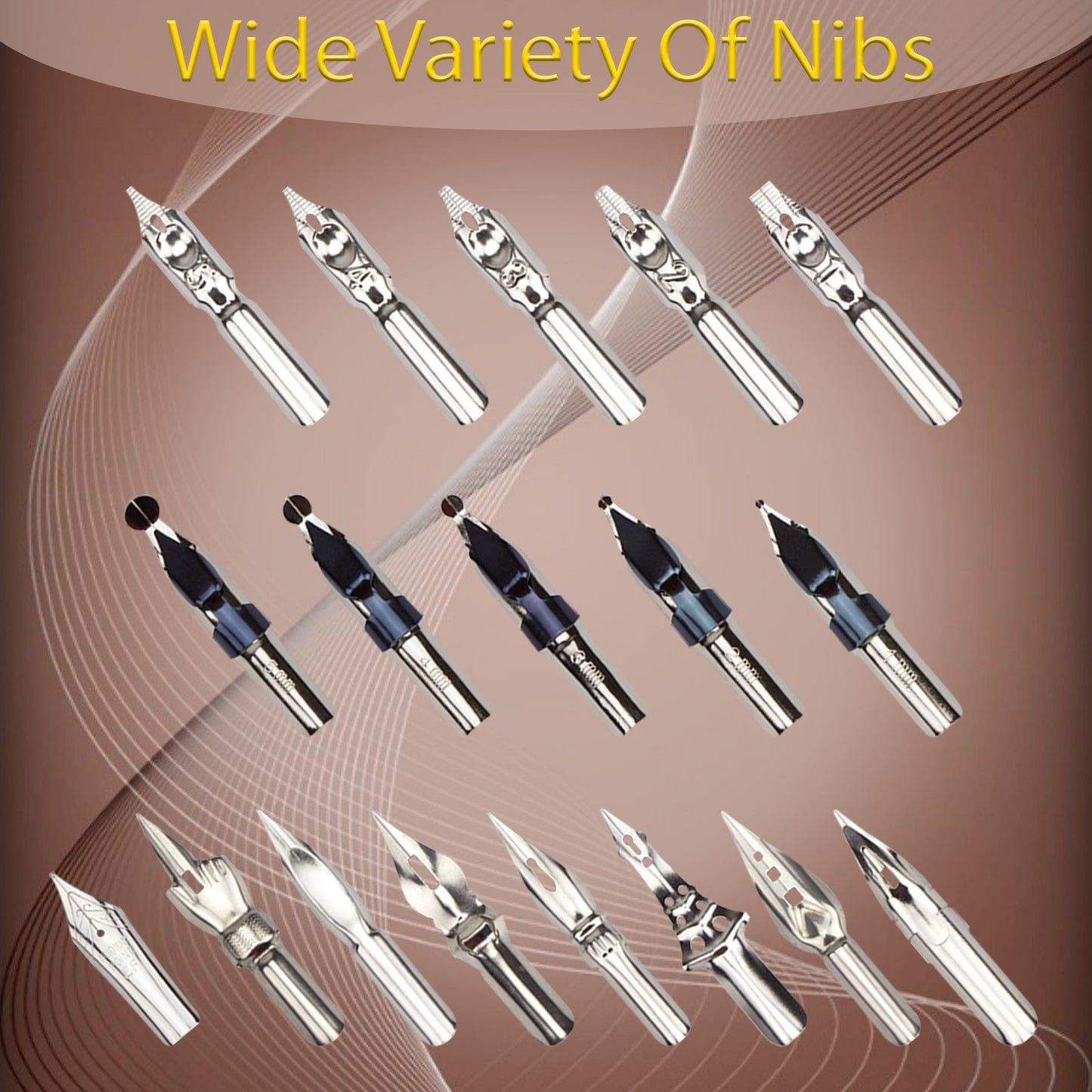Calligraphy Nibs, 18 Calligraphy Pen Nibs, Dip Pen Nibs, Feather Pen Nibs, Quill Pen Nibs, Ink Pen Nibs, Fountain Pen Nibs