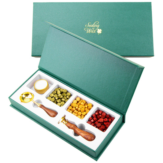 Wax Seal Stamp Kit - Wax Seal Kit With 165 pcs Wax Seal Beads, Tree Of Life Wax Stamp, Wax Seal Spoon And Tea light Candle In A Gift Box