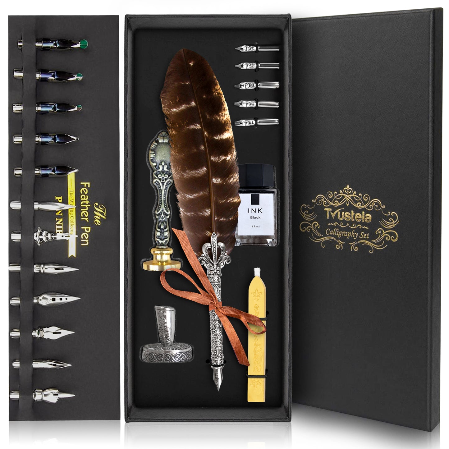 Calligraphy Pen Set, Feather Pen, Calligraphy Pen Set, Quill And Ink Set, Calligraphy Set For Beginners, Feather Pen And Ink Set, Quill Pen And Ink Set, Quill Pen - Natural Feather Pen