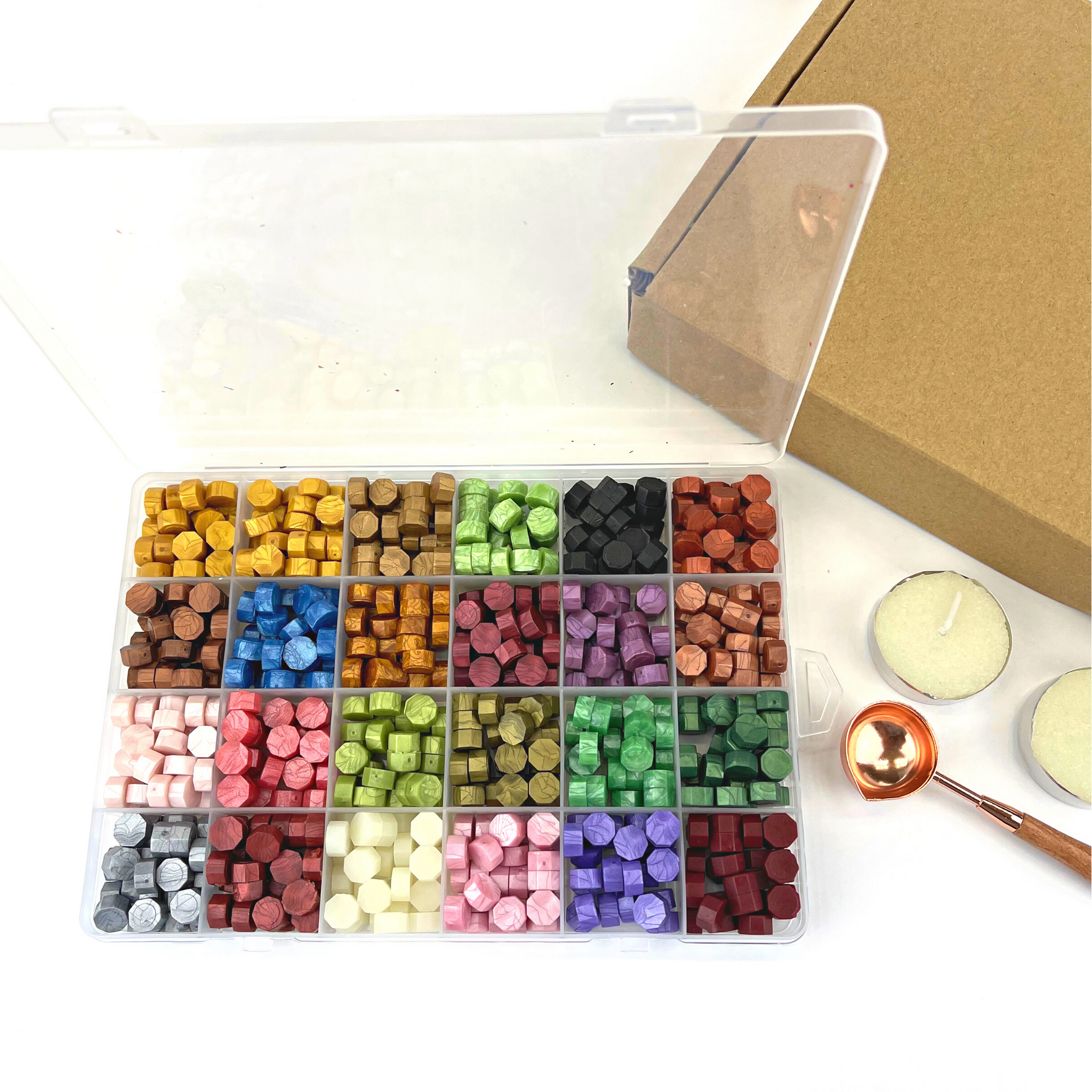 Wax Seal Stamp Kit - Wax Seal Kit 650pcs Wax Seal Beads, Sealing Wax  Warmer, Envelopes, Wax Stamp, Wax Seal Spoon, Candles, Tweezers and Pen