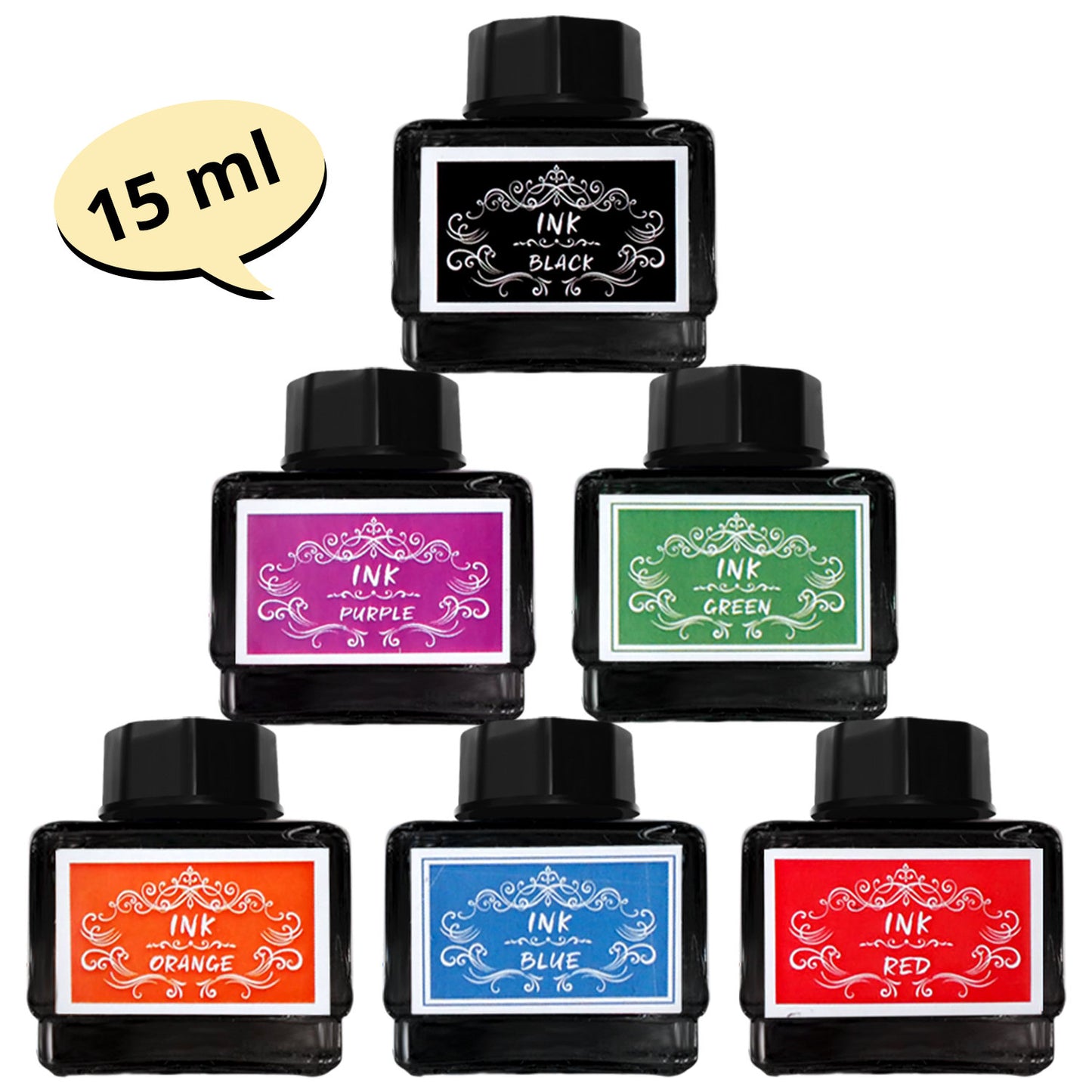 3Pcs Calligraphy Ink Set, Calligraphy Fountain Glass Dip Pen Color Ink  Caligrapher Pen Ink Bottle Set, 30ML Drawing Writing Art Ink - Yahoo  Shopping